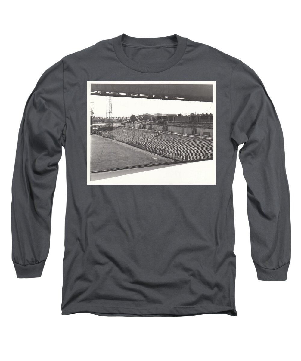 Crystal Palace Long Sleeve T-Shirt featuring the photograph Crystal Palace - Selhurst Park - North Stand Whitehorse Lane 1 - August 1969 by Legendary Football Grounds