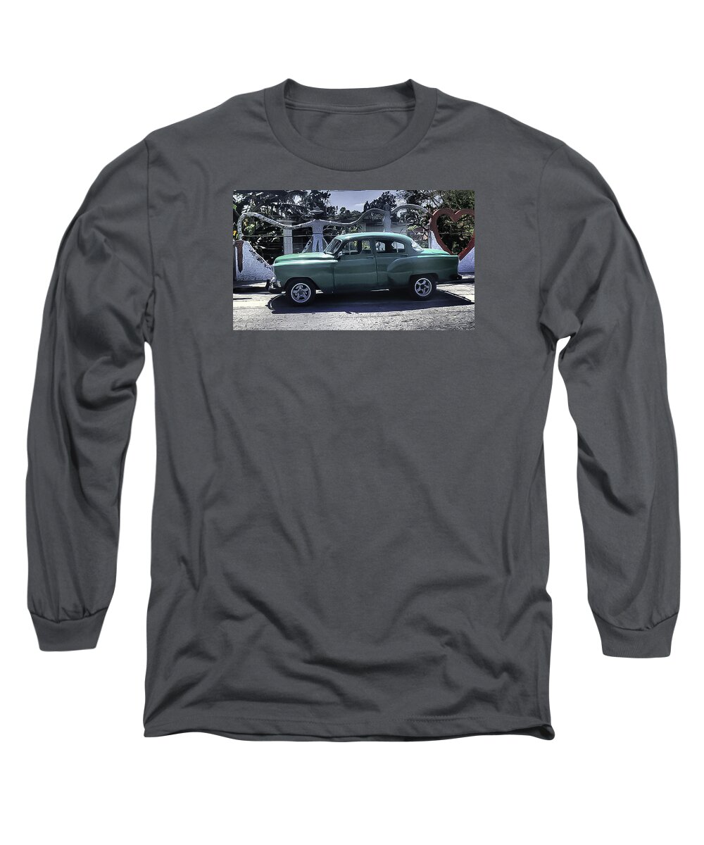 Cuba Long Sleeve T-Shirt featuring the photograph Cuba Car 8 by Will Burlingham