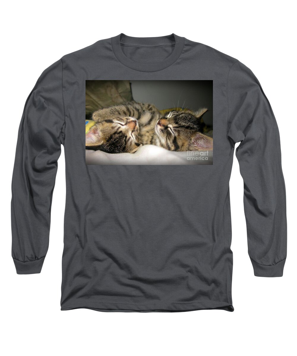 Kitty Long Sleeve T-Shirt featuring the photograph Cuddle Buddies by Heather King