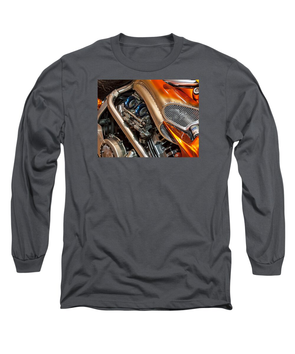 Motorcycle Long Sleeve T-Shirt featuring the photograph Custom Motorcycle by Brian Kinney