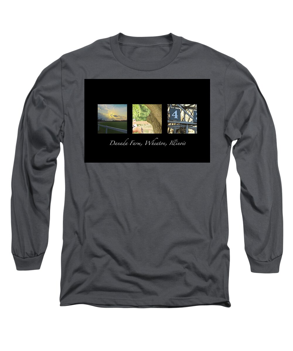 Danada Forest Preserve Long Sleeve T-Shirt featuring the photograph Danada Farm Racing Triptych by Joni Eskridge