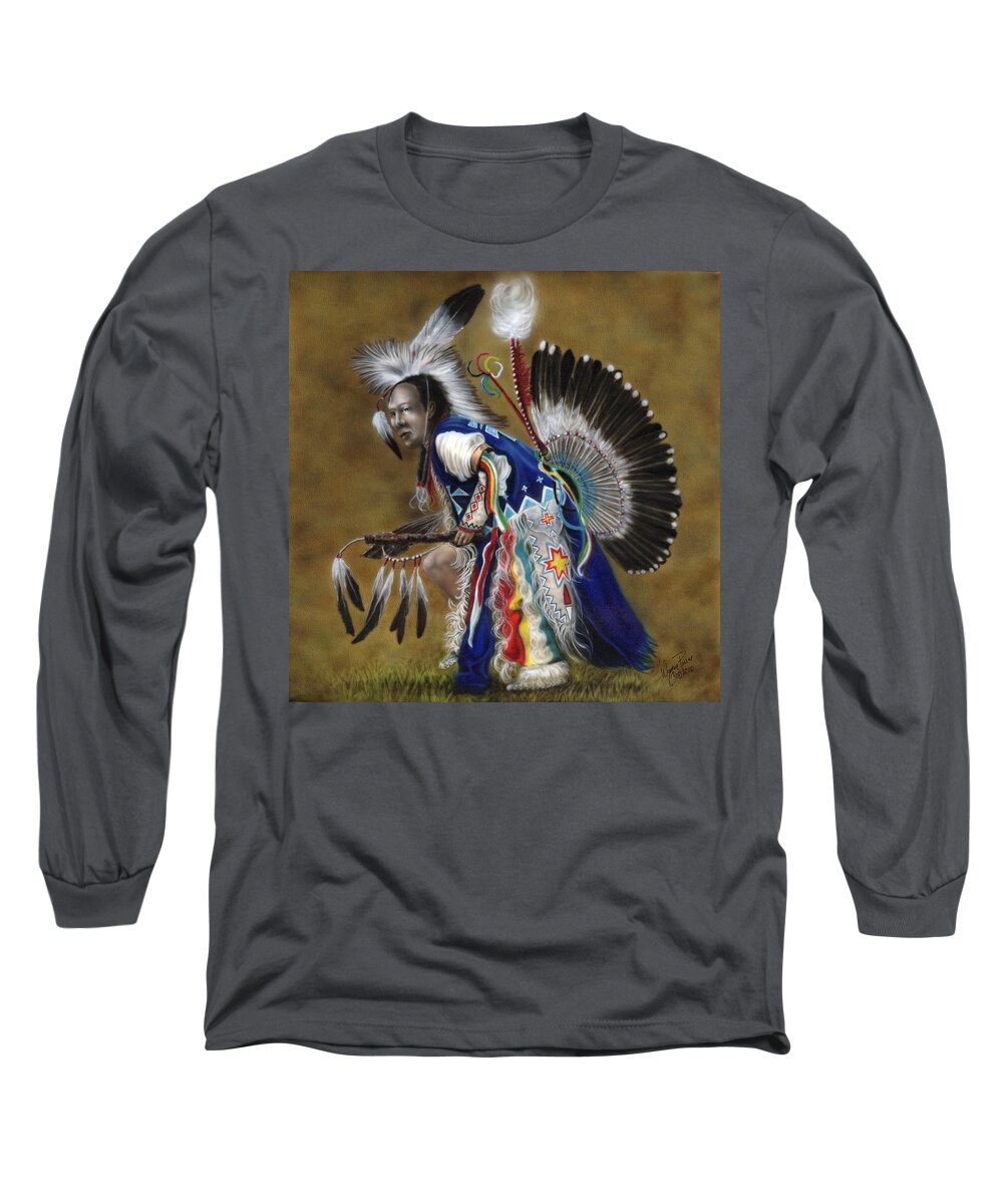 Portrait Long Sleeve T-Shirt featuring the painting Dancer I by Wayne Pruse
