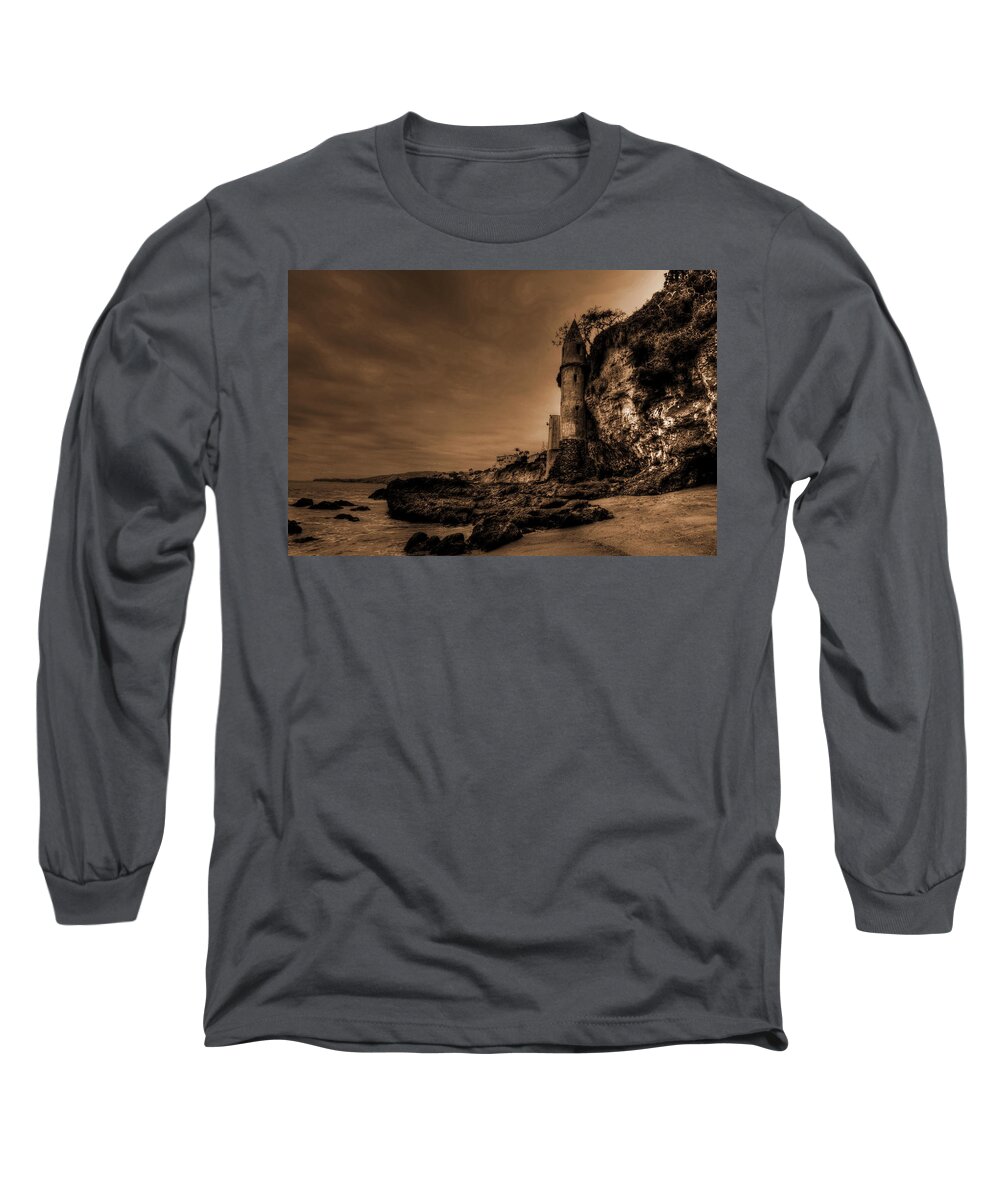 La Tour Long Sleeve T-Shirt featuring the photograph Dark La Tour by Richard Omura