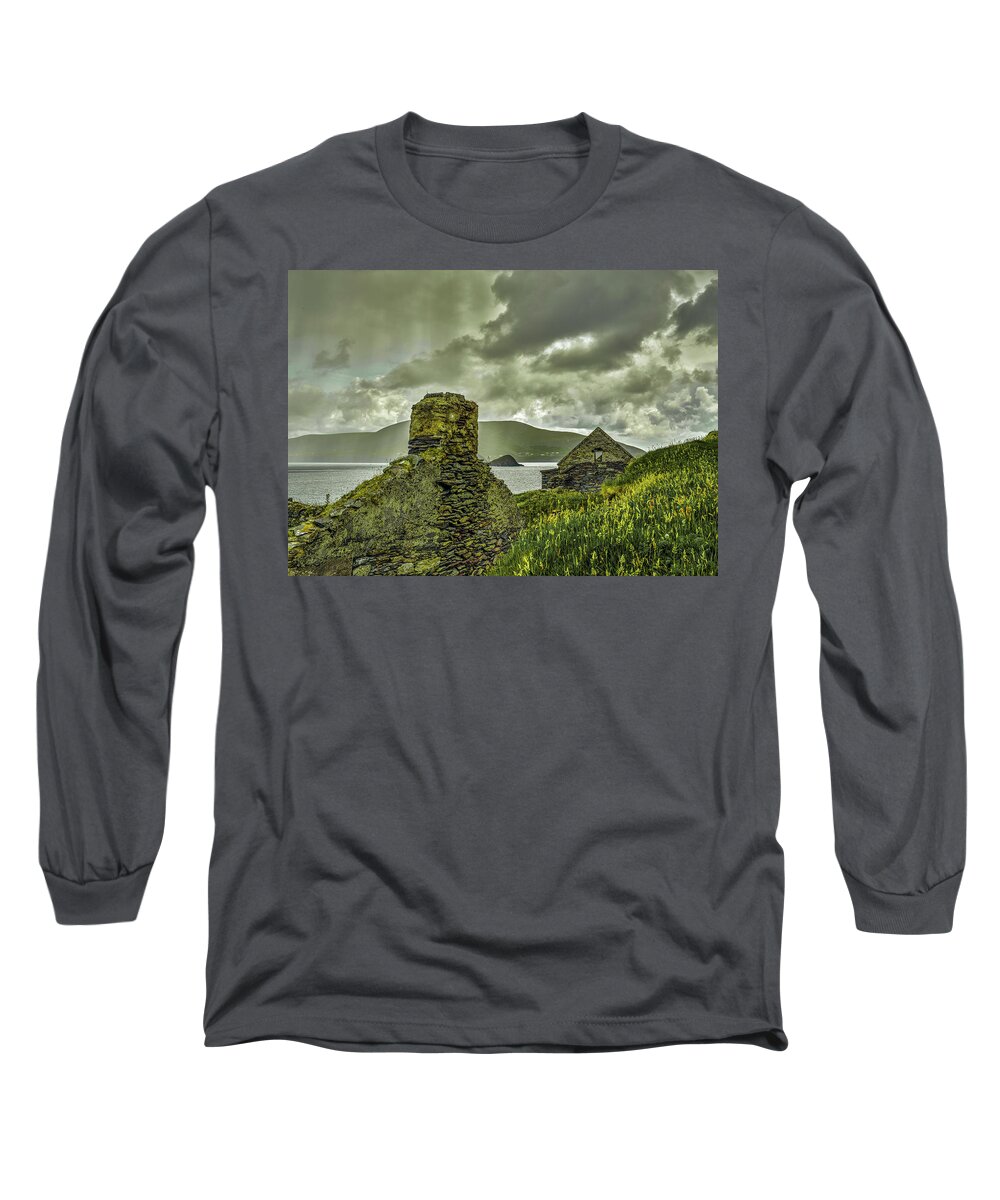 Sea Long Sleeve T-Shirt featuring the photograph Dark Sky #g0 by Leif Sohlman