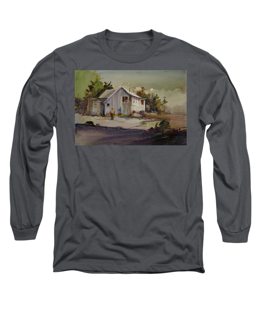 Visco Long Sleeve T-Shirt featuring the painting Day Break by P Anthony Visco