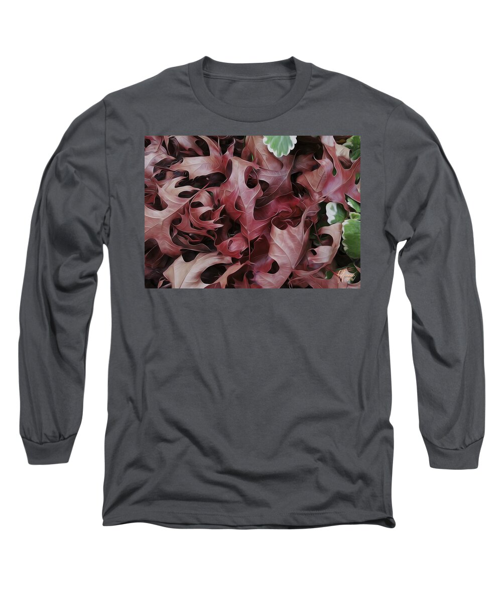 Autumn Leaves Long Sleeve T-Shirt featuring the digital art Days Gone By by Vincent Franco
