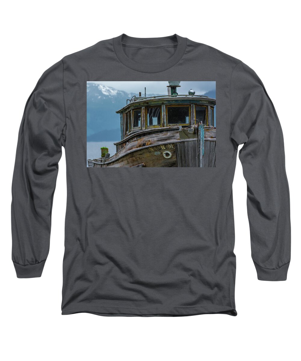 Boat Long Sleeve T-Shirt featuring the photograph Decommissioned by David Kirby