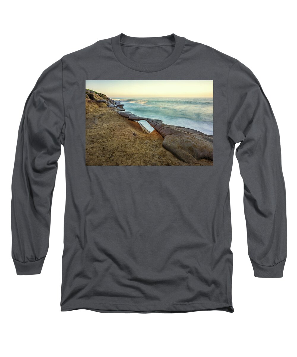 La Jolla Long Sleeve T-Shirt featuring the photograph Delicate Bridge La Jolla Coast by Joseph S Giacalone