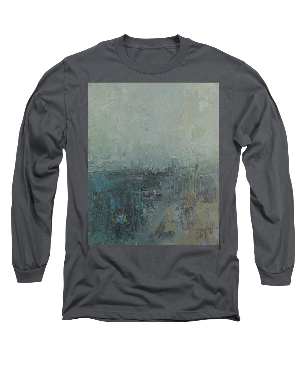 Abstract Long Sleeve T-Shirt featuring the painting Design28 by Ron Halfant