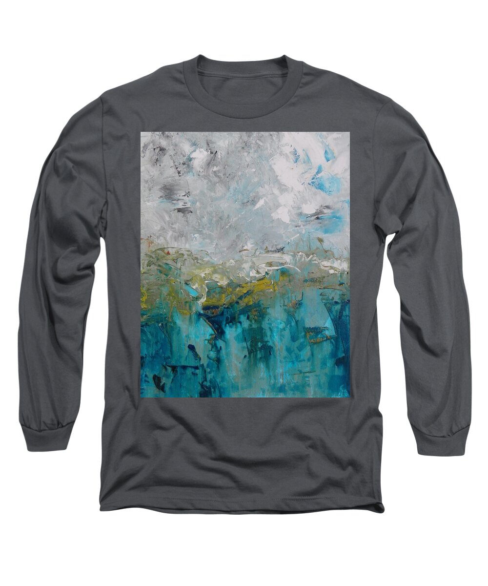 Expressionism Long Sleeve T-Shirt featuring the painting design49SOLD 24x30 by Ron Halfant