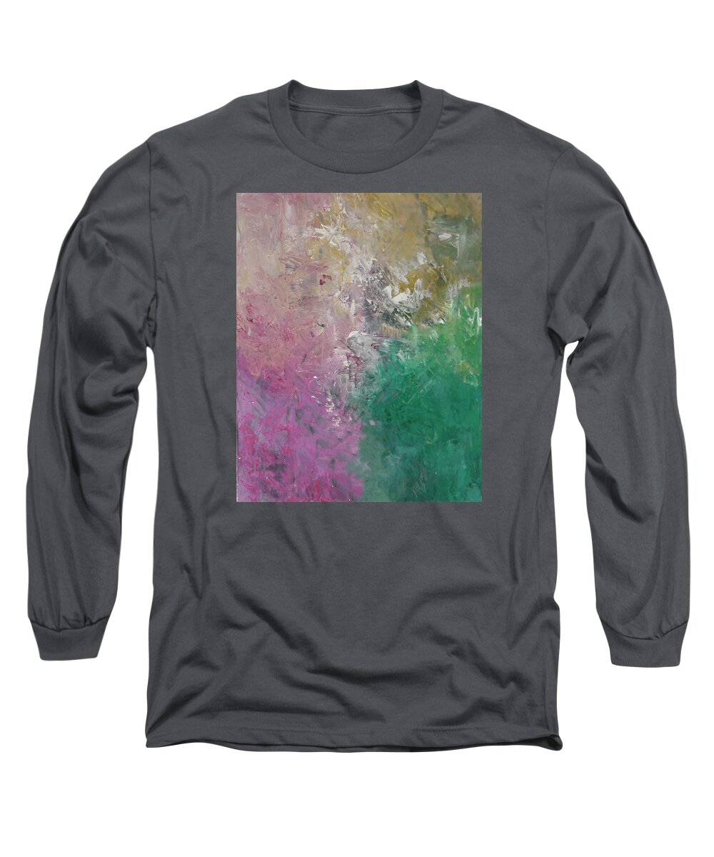 Expressionism Long Sleeve T-Shirt featuring the painting Design6 16x20 by Ron Halfant