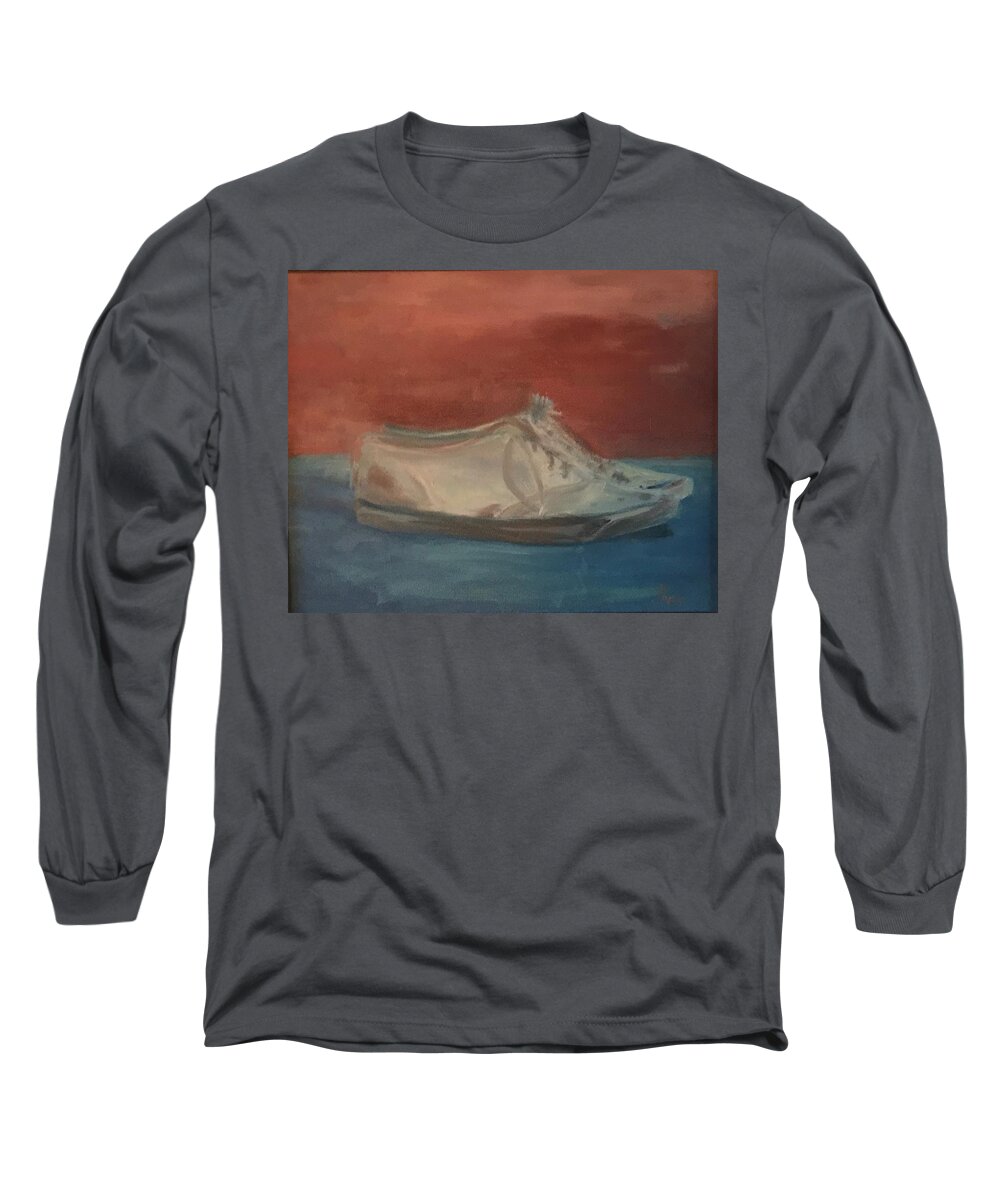 Still Life Long Sleeve T-Shirt featuring the painting Shoes by Bruce Ben Pope
