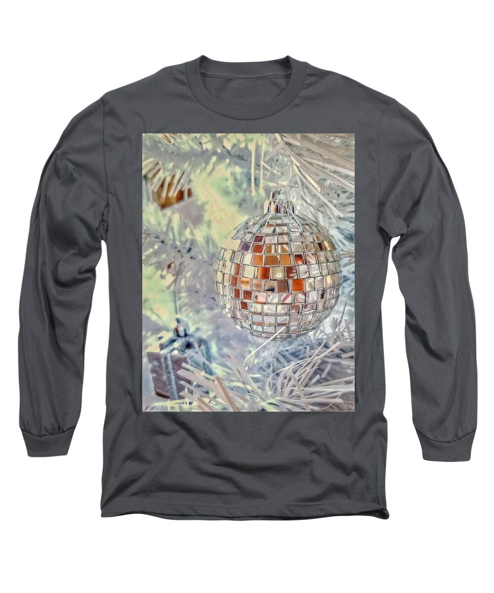 Disco Long Sleeve T-Shirt featuring the photograph Disco Ball Tree Ornament by Mary Capriole