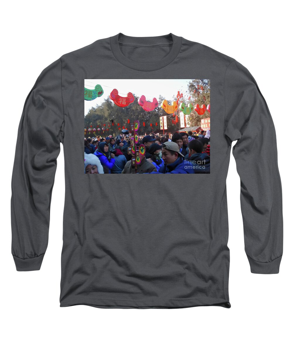 China Long Sleeve T-Shirt featuring the photograph Discovering China by Marisol VB