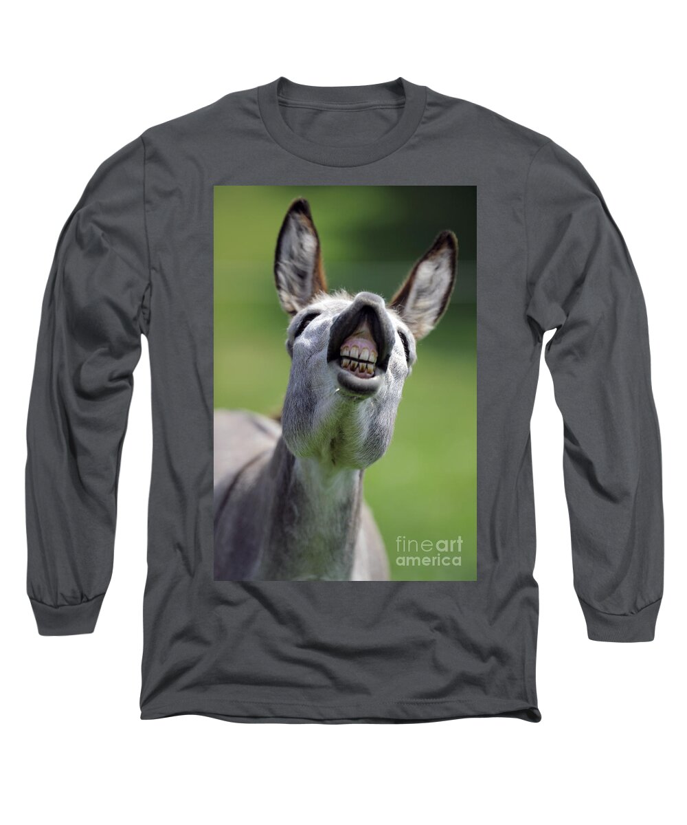 Donkey Long Sleeve T-Shirt featuring the photograph Donkey #2112 by Carien Schippers