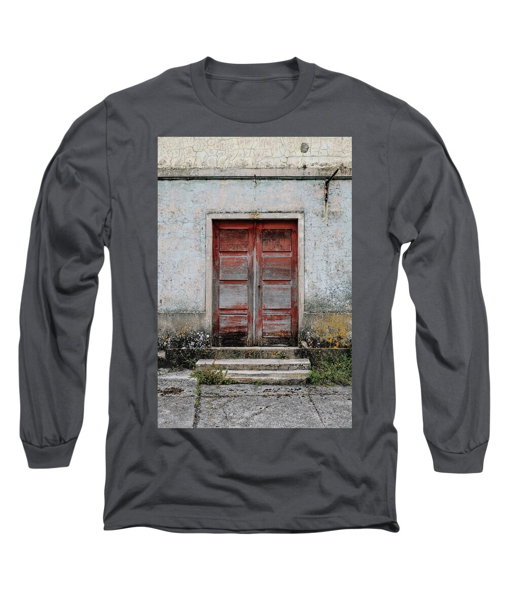 Old Door Long Sleeve T-Shirt featuring the photograph Door No 175 by Marco Oliveira