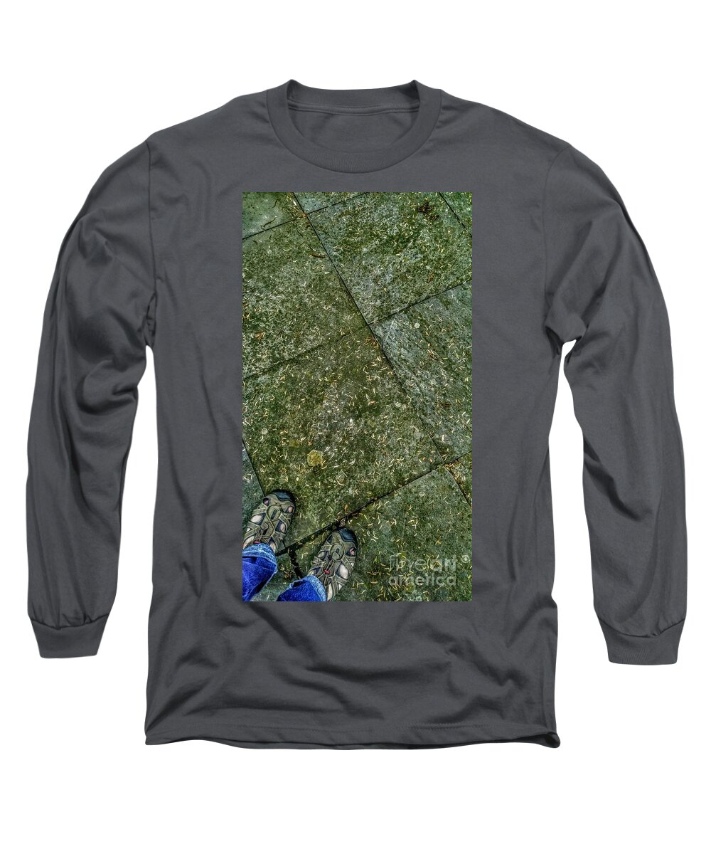 Sandals Long Sleeve T-Shirt featuring the photograph Downward Views #001 by Christopher Lotito