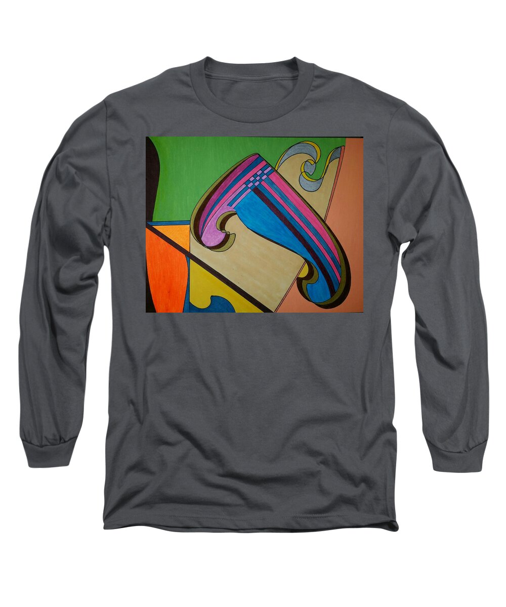 Geo - Organic Art Long Sleeve T-Shirt featuring the painting Dream 317 by S S-ray