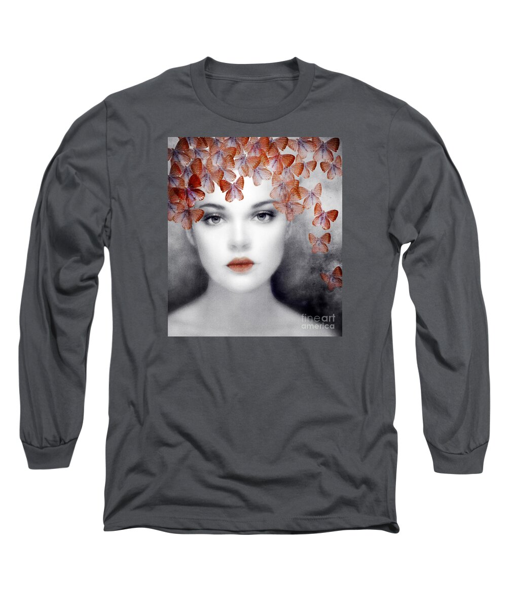 Art Long Sleeve T-Shirt featuring the painting Dreamer by Jacky Gerritsen