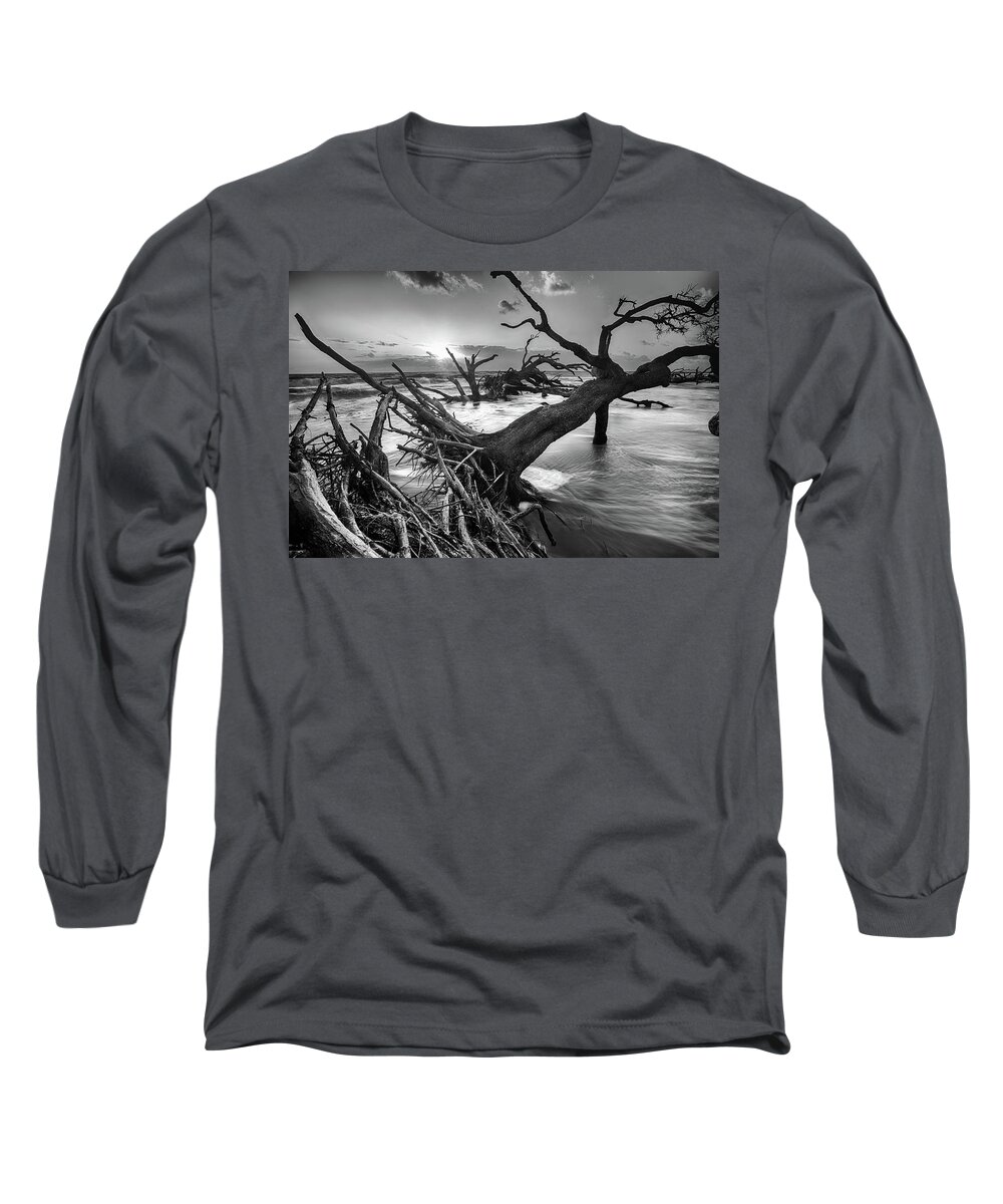 Landscape Long Sleeve T-Shirt featuring the photograph Driftwood Beach 8 by Dillon Kalkhurst