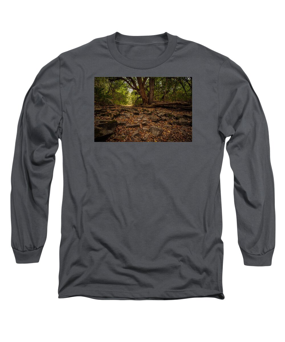 Landscape Long Sleeve T-Shirt featuring the photograph Dry Wash and Osage Orange by Jeff Phillippi
