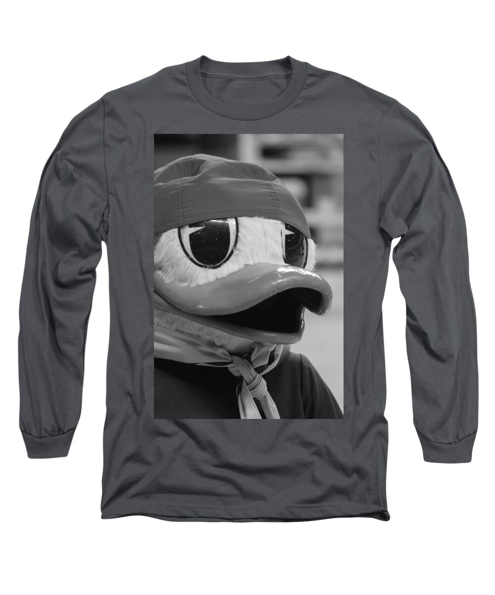Duck Long Sleeve T-Shirt featuring the photograph Ducking Around by Laddie Halupa