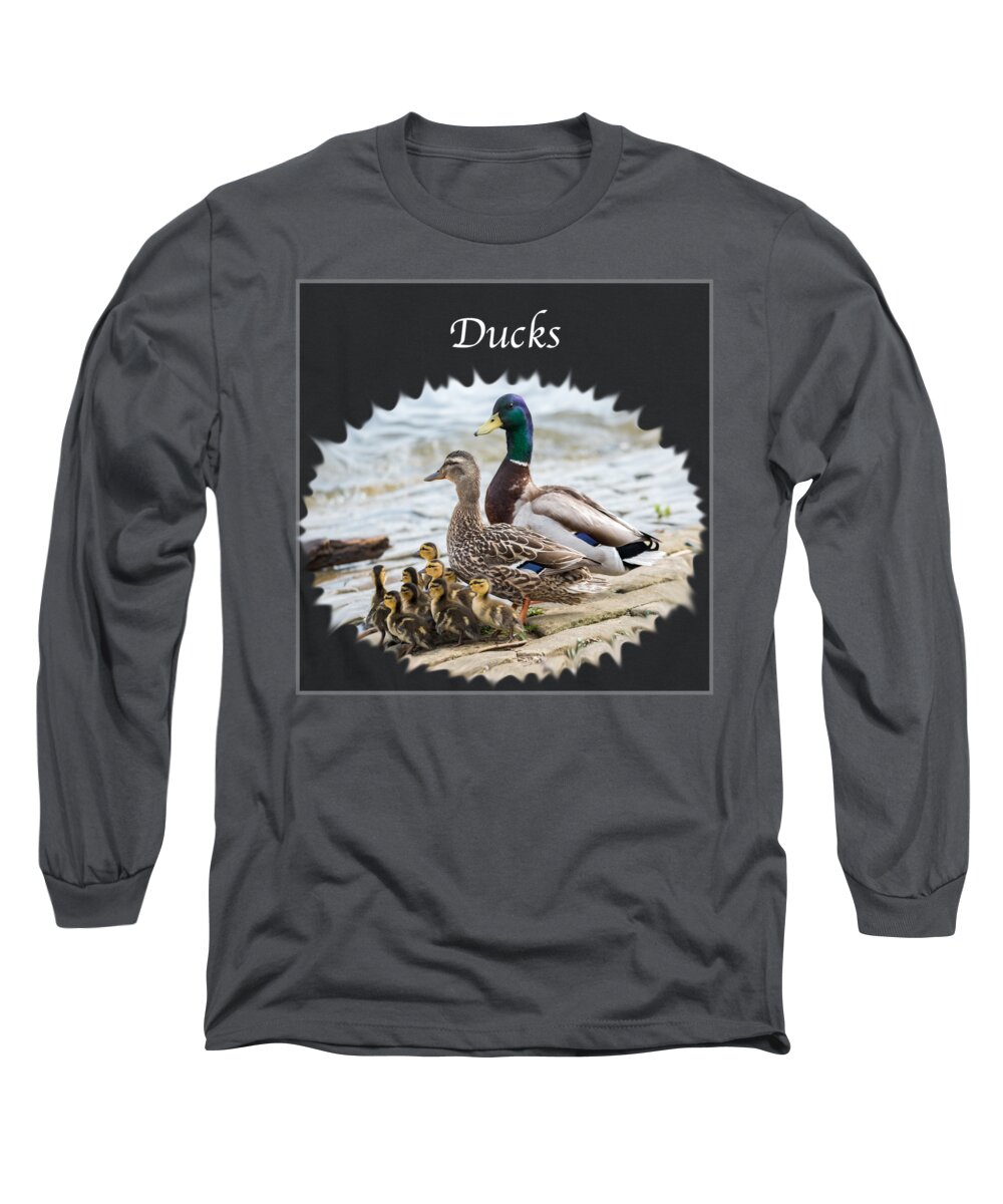 Ducks Long Sleeve T-Shirt featuring the photograph Ducks  by Holden The Moment