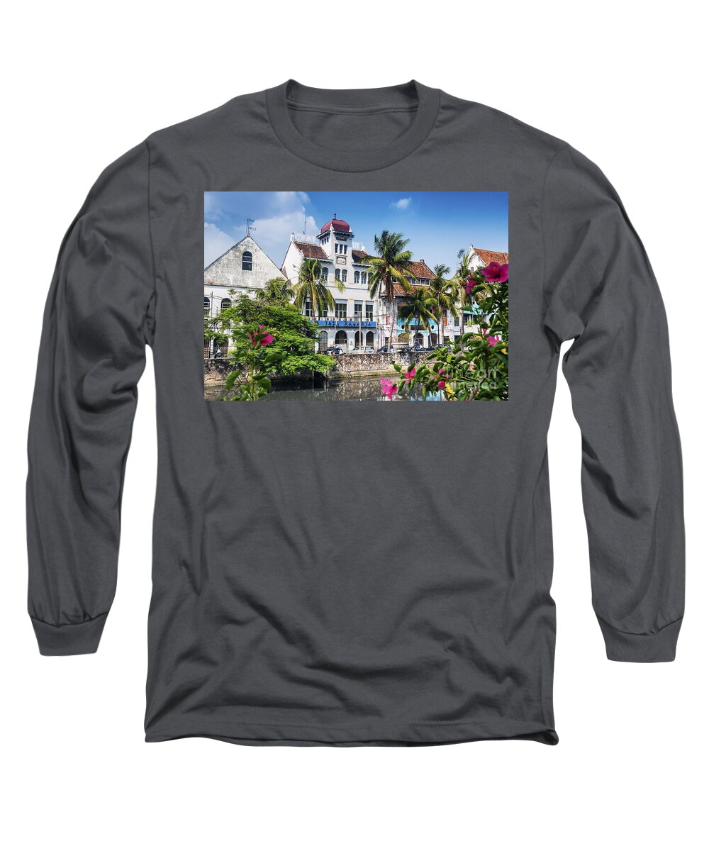 Architecture Long Sleeve T-Shirt featuring the photograph Dutch Colonial Buildings In Old Town Of Jakarta Indonesia by JM Travel Photography