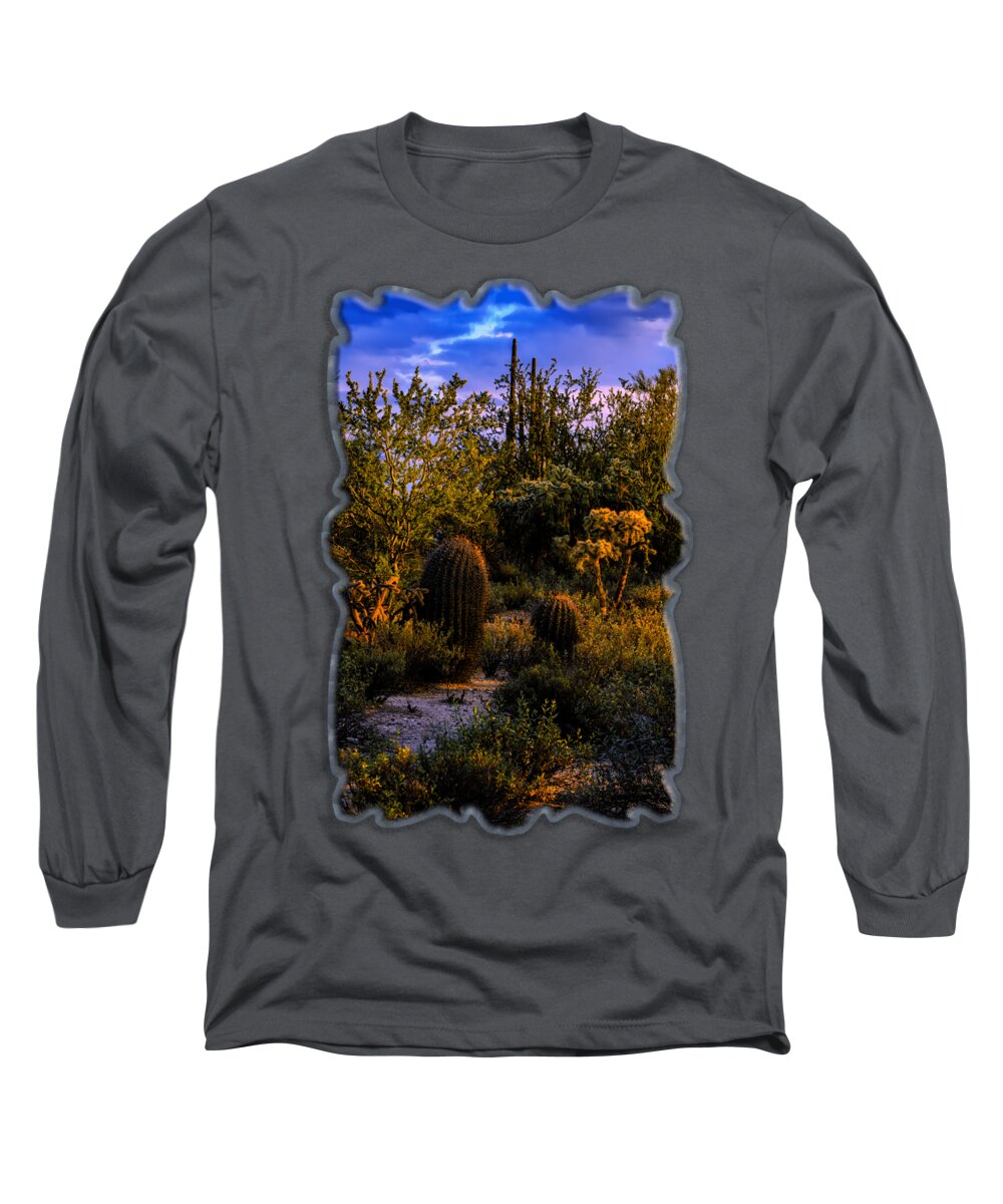Arizona Long Sleeve T-Shirt featuring the photograph East of Sunset V40 by Mark Myhaver
