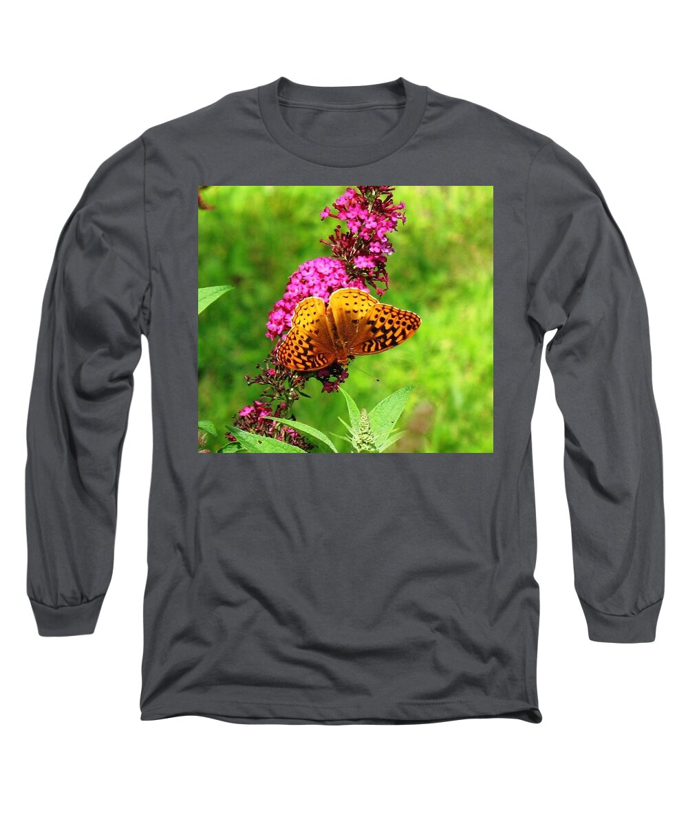 Flowers Long Sleeve T-Shirt featuring the photograph Eating Upsidedown by Ed Smith