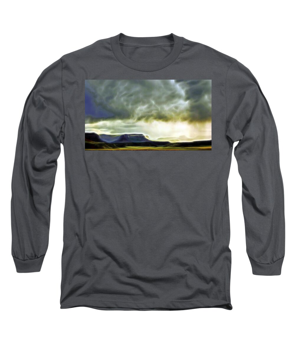 Nature Long Sleeve T-Shirt featuring the digital art Edge Of A Storm by William Horden