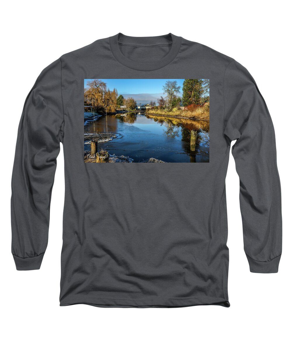 Canal Long Sleeve T-Shirt featuring the photograph Edison Canal by Mark Joseph