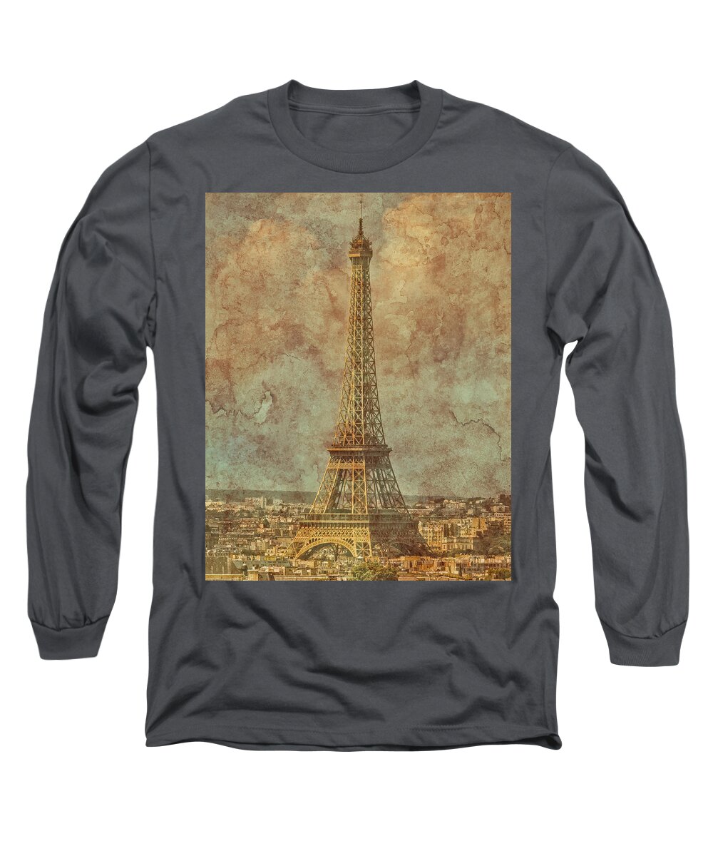 Paris Long Sleeve T-Shirt featuring the photograph Paris, France - Eiffel Tower by Mark Forte