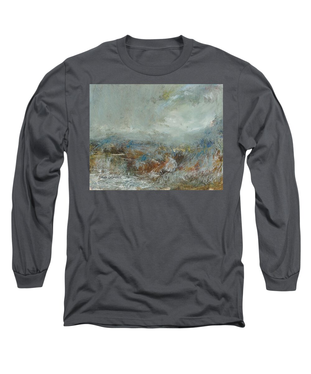 Storm Long Sleeve T-Shirt featuring the painting Elemental 35 by David Ladmore