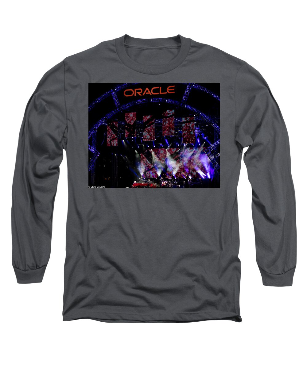 Elton Long Sleeve T-Shirt featuring the photograph Elton John at Oracle Open World in 2015 by Chris Cousins