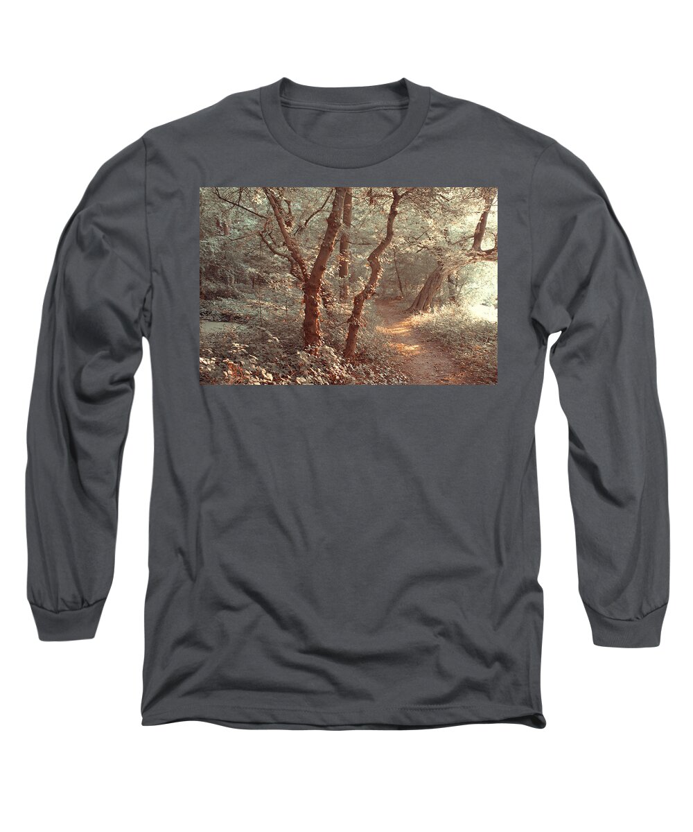 Forest Long Sleeve T-Shirt featuring the photograph Elvish Forest. Nature in Alien Skin by Jenny Rainbow