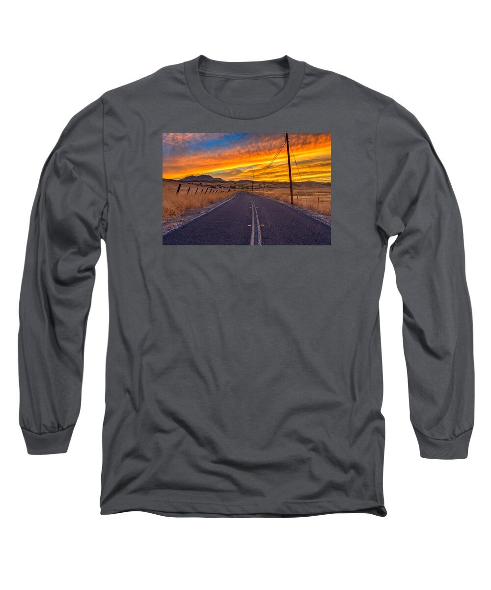 Antioch Long Sleeve T-Shirt featuring the photograph Empire Mine Road #2 by Robin Mayoff