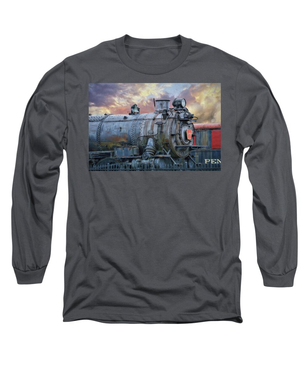 Train Long Sleeve T-Shirt featuring the photograph Engine 3750 by Lori Deiter
