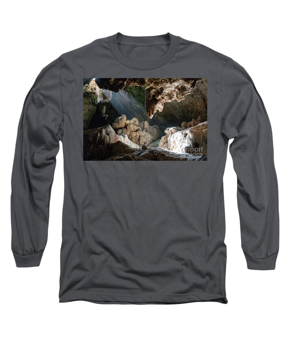 Cave Long Sleeve T-Shirt featuring the photograph Enlighten by Kathy Strauss
