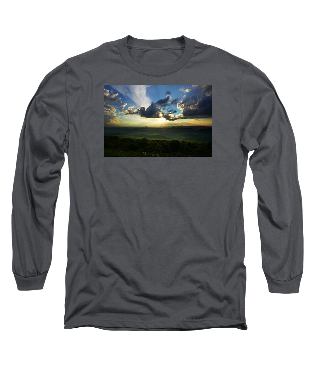 Sunset Long Sleeve T-Shirt featuring the photograph Turbulence by Amanda Jones