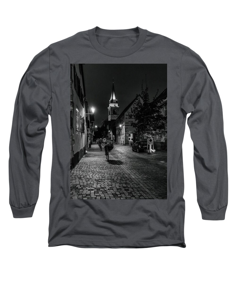 France Long Sleeve T-Shirt featuring the photograph Evening in Bergheim by Alan Toepfer
