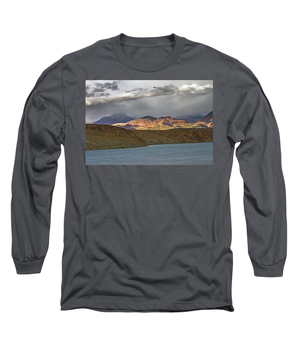 Evening Long Sleeve T-Shirt featuring the photograph Evening light 1, Chiu, 2011 by Hitendra SINKAR