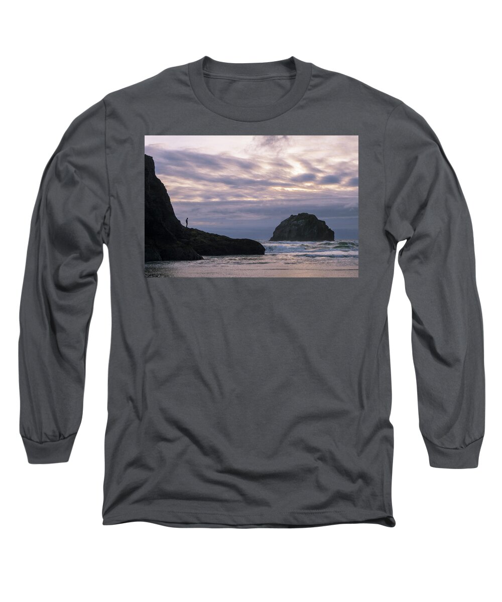Ocean Long Sleeve T-Shirt featuring the photograph Face Time by Steven Clark