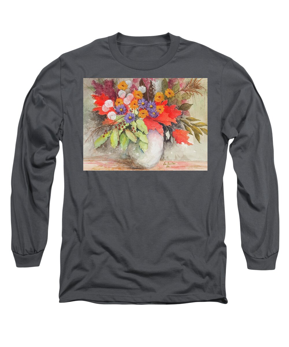 Watercolor Long Sleeve T-Shirt featuring the painting Fall Colors by Lee Beuther