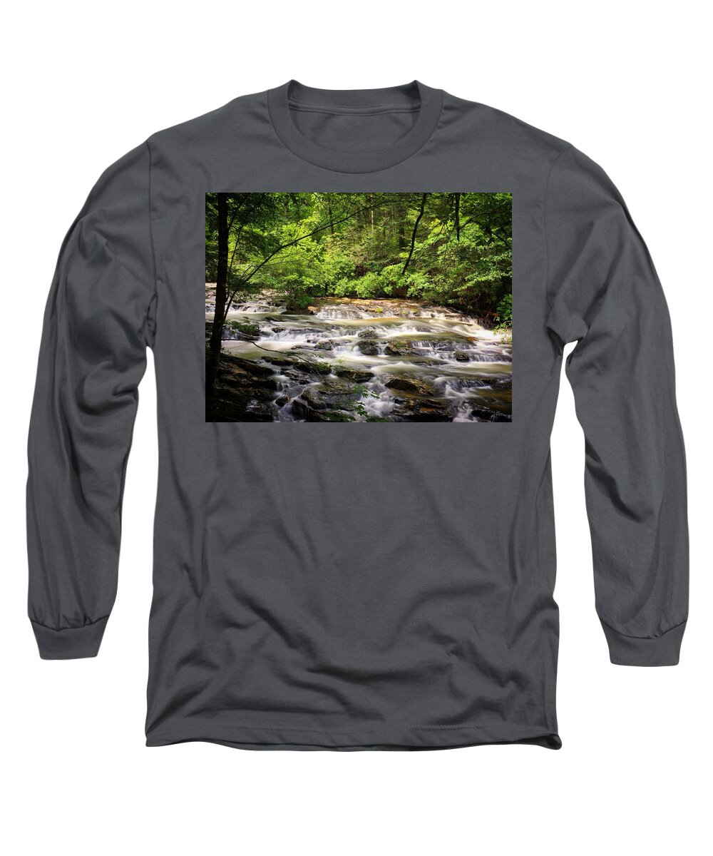 Waterfalls Long Sleeve T-Shirt featuring the photograph Falling by Richie Parks