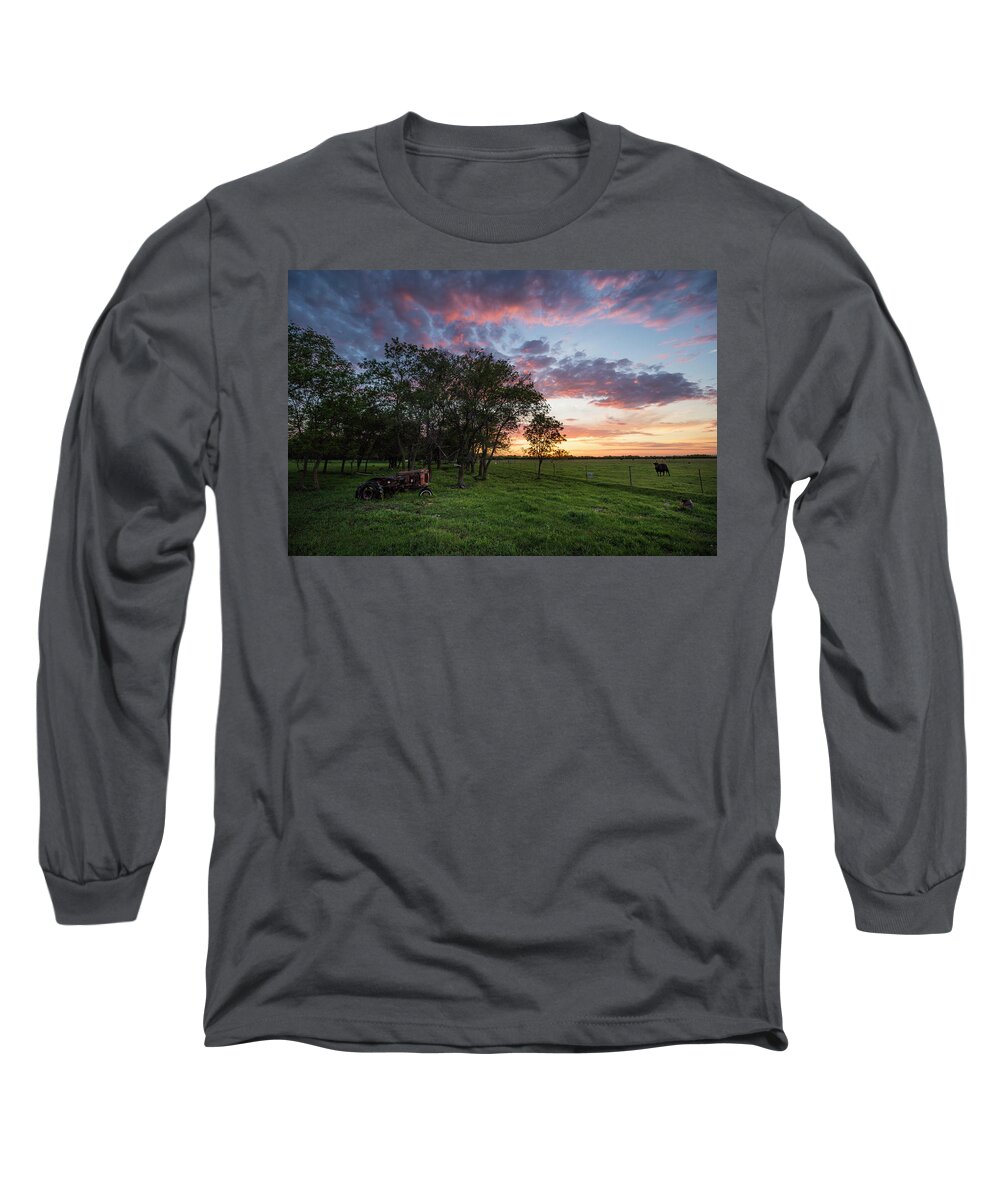 Canova Long Sleeve T-Shirt featuring the photograph Farm View by Aaron J Groen