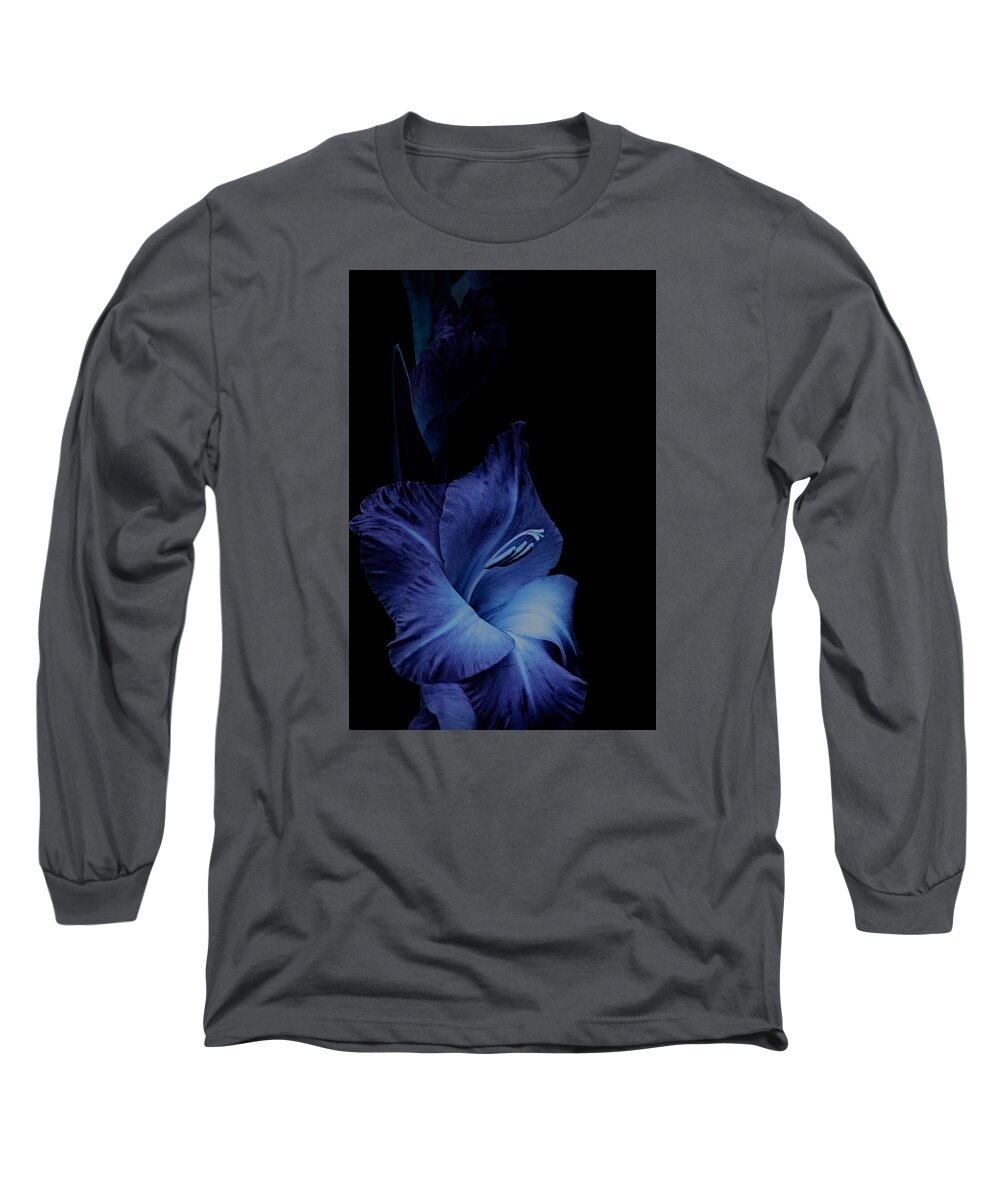 Blue Long Sleeve T-Shirt featuring the photograph Feeling Blue by Richard Macquade
