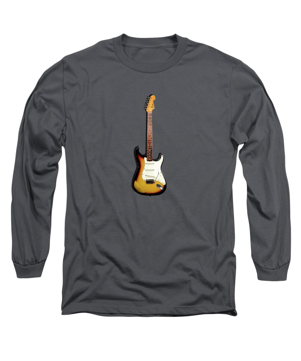 Fender Stratocaster Long Sleeve T-Shirt featuring the photograph Fender Stratocaster 65 by Mark Rogan
