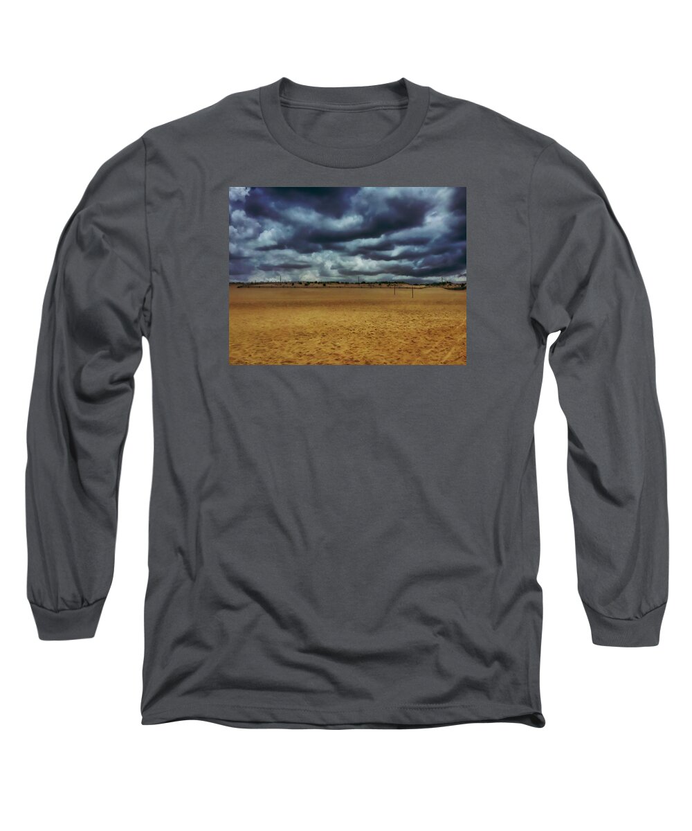 Beach Long Sleeve T-Shirt featuring the photograph Fenwick Dunes by Chris Montcalmo