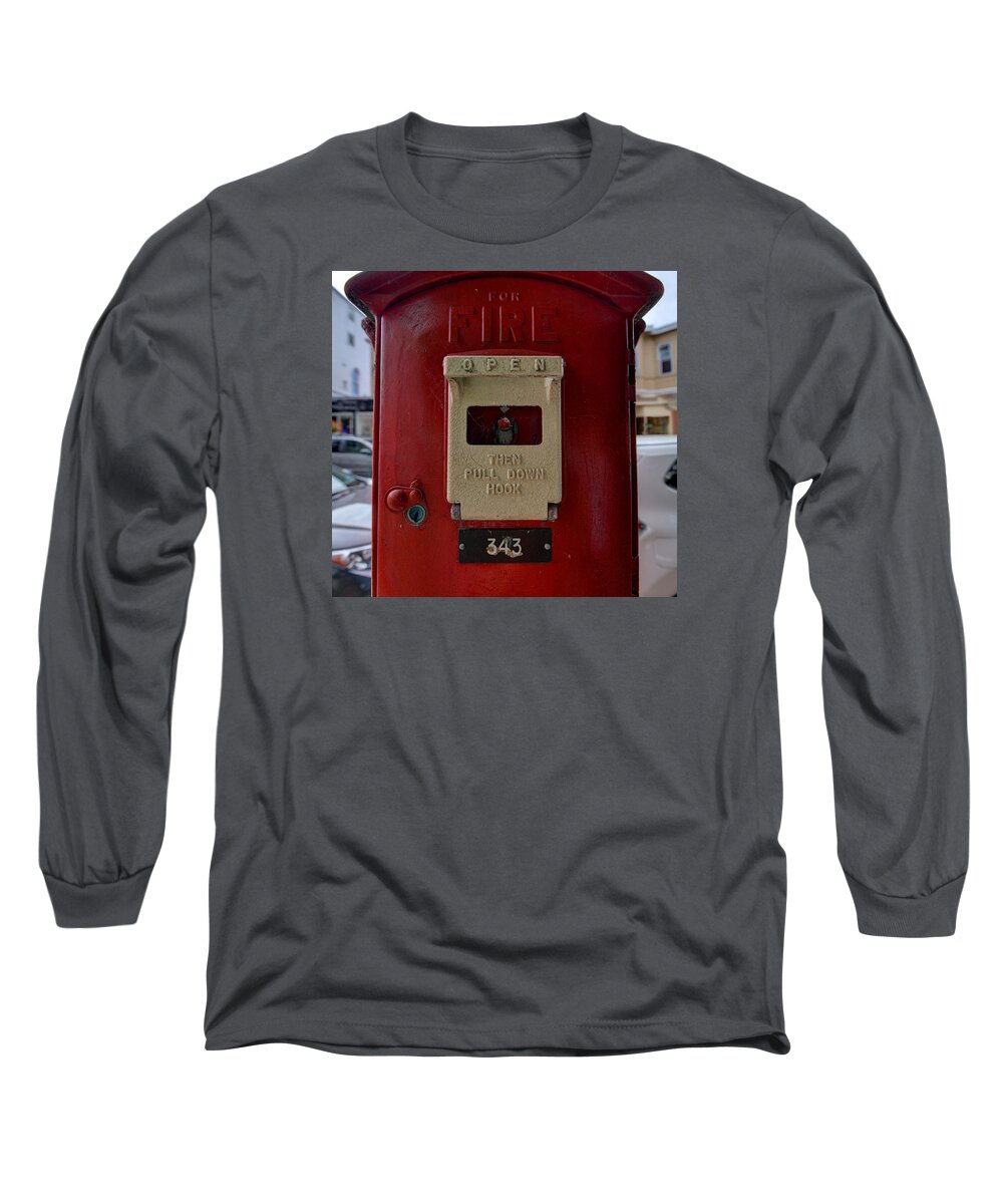 Vintage Long Sleeve T-Shirt featuring the photograph Fire Box 342 by Matt Swinden